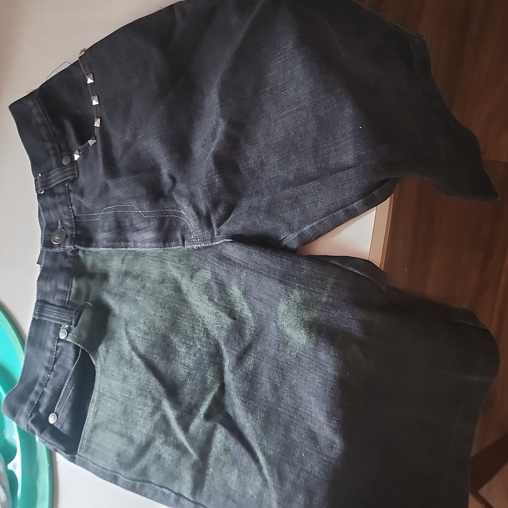 Raw blue denim